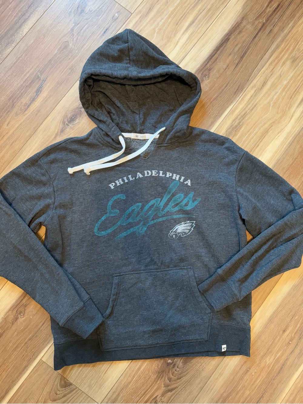 Philadelphia Eagles women’s Dark Gray V-neck  Hoodie 47’ brand